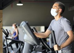 gym with mask