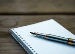 book and pen