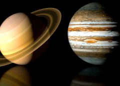 Saturn and Jupiter
