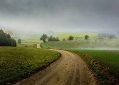 winter and rural villege