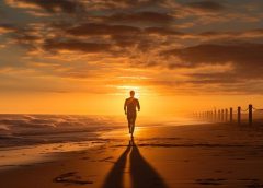 man-mind and sunset